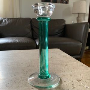 Kosta Boda K. Engman. Candleholder Green